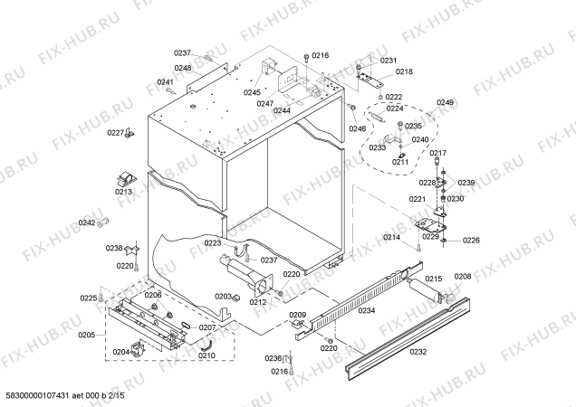 Схема №10 KBUDT4850A 48" SXS REFRIG (SS) DESIGNER HDL с изображением Крышка для посудомоечной машины Bosch 00491824